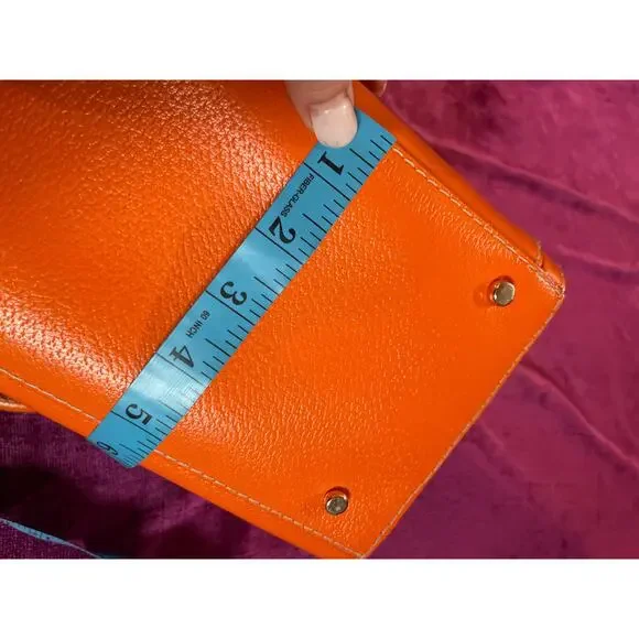 KATE SPADE Orange Wellesley Maeda Satchel Tote Bag Purse EXCELLENT CONDITION - Picture 8 of 9